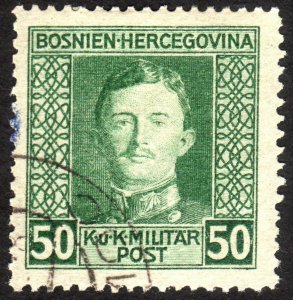 1917, Bosnia 50h, Used, Sc 115