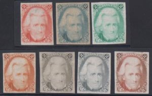 US 73TC3 Early Classics VF Mint 7 Different Trial Colors Proofs on India cv $...