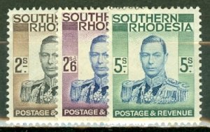 II: Southern Rhodesia 42-54 mint CV $51.05; scan shows only a few