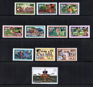 Niue 203-13 MLH, Ovpted. Workers of Niue Set from 1977.