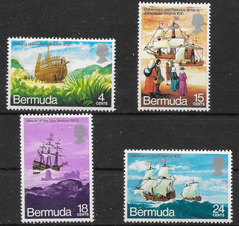 BERMUDA SG275/8 1971 VOYAGE OF THE DELIVERANCE SET MNH 