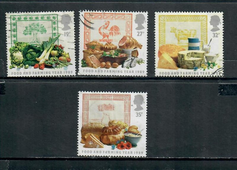 G.B 1989  COMMEMORATIVE SET FOOD AND FARMING ISSUE , USED