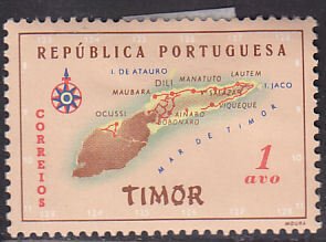 Timor 280 Map of Timor 1956