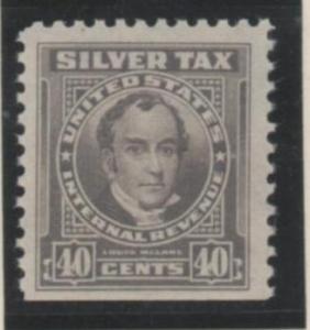 Scott # RG117  40 cent Unused  OG MNH  Silver Tax Stamp