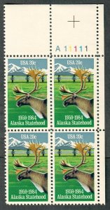 2066 Alaska Statehood MNH Plate Block - UR