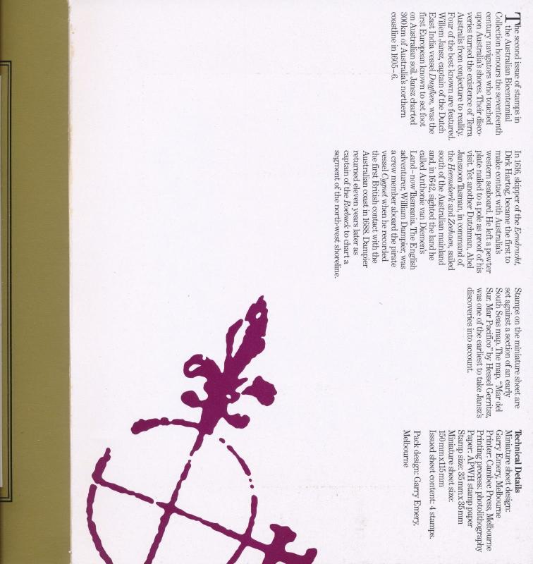 Australia MINT Mini Sheet XF NH = Terra Australis Presentation 1985 Folder