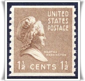 SC#840 1 1/2¢ Martha Washington Coil Single (1939) MNH  