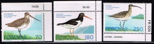 Faroe Islands 1977,Sc.#28-30 MNH  Birds