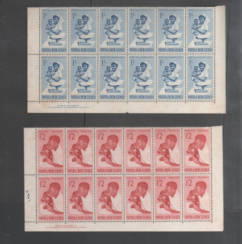 Papua New Guinea 24 Stamps 1964 Territorial Health Service 1/- 1/2 186 187 Mint
