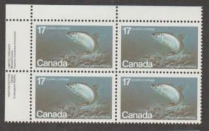 Canada Scott #853 Endangered Wildlife - Whitefish Stamp - Mint NH Plate Block