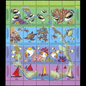 COCOS IS. 1994 - Scott# 292f Sheet-Reef Fish NH