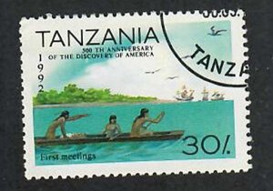 Tanzania; Scott 989;  1992;  Precanceled; NH