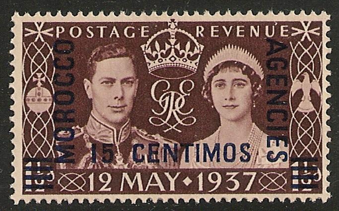 British Offices Morocco #82 VF MNH - 1937 15c King George VI