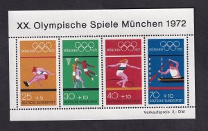 Germany  #B490 MNH  1972 Sheet Olympic Games