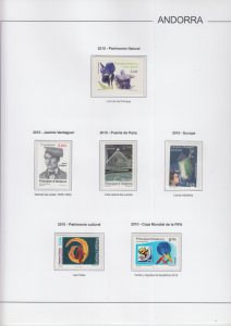 Spanish Andorra Complete Collection 1980-2011 MNH Luxe. Shipped without pages