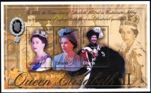 GHANA 2003 Famous People / Royalty: Queen Elizabeth II Coronation. M-SHEET, MNH