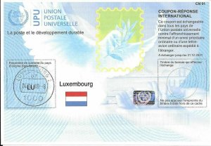 LUXEMBOURG - (IRC)INTERNATIONAL REPLY COUPON (ex. 31.12.2021) (POSTMARKED), MNH