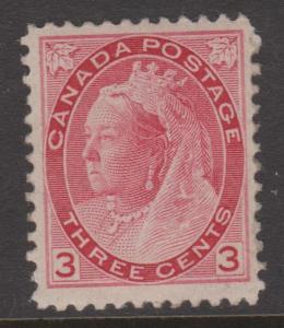 Canada 1898 QV 3c Carmine Sc#78 VF Mint Almost NH