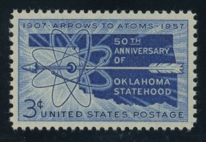 US Stamp #1092 Oklahoma Statehood 3c - PSE Cert - GEM 100 - MNH - SMQ $165.00