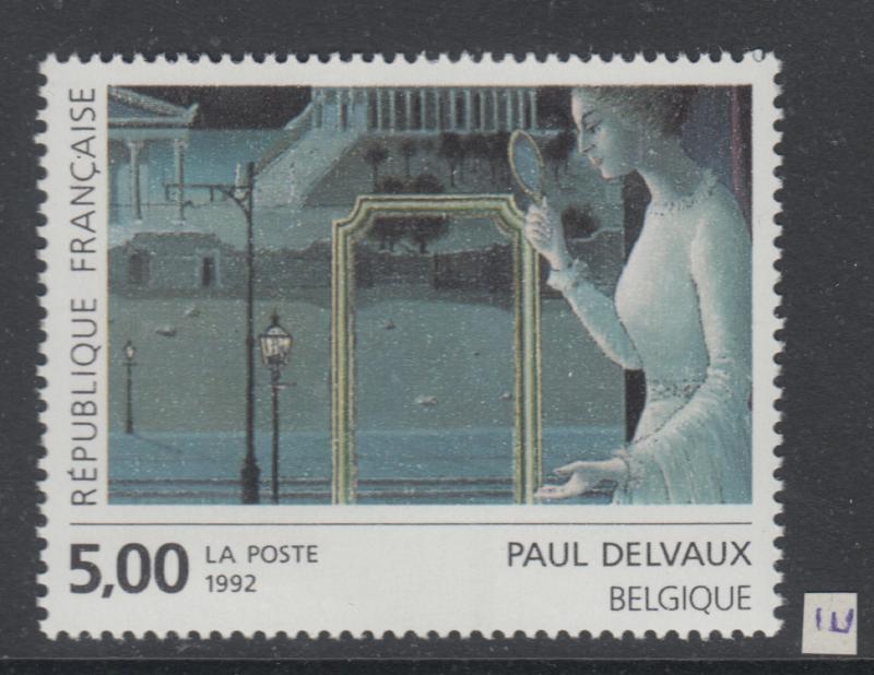 XG-AI497 FRANCE - Paintings, 1992 Art, Delvaux, Belgium MNH Set