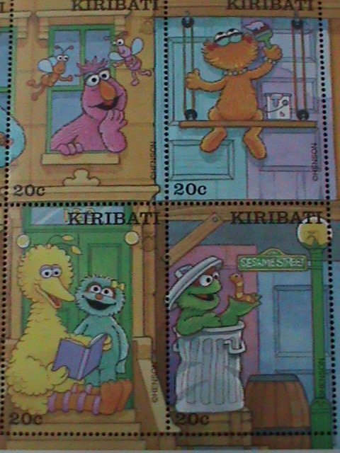 KIRIBATI-CARTOONS-FAMOUS TB SHOW-SESAME STREET- MNH SHEET VERY FINE-LAST ONE