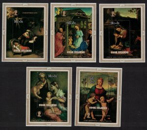 Cook Is. Christmas Children's Charity Paintings 5 MSs 1974 MNH SG#MS512