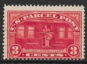 USA Q3: 3c Railway Postal Clerk, single, used