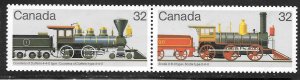 Canada 1036-1037: 32c Countess of Dufferin 4-4-0 Type, Scotia 0-6-0 Type, MNH...