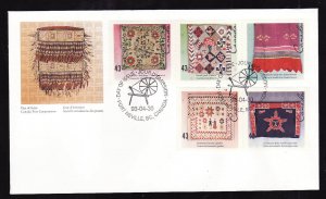 Canada-Sc#1465a-stamps on  FDC-Hand Crafted Textiles-1993-