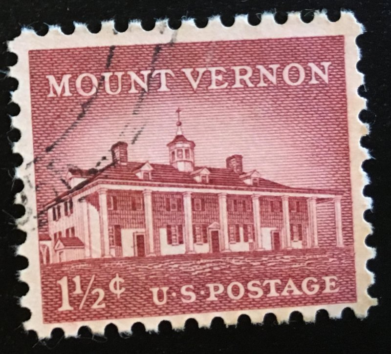 1032 Mt. Vernon, Circulated Single, Vic's Stamp Stash