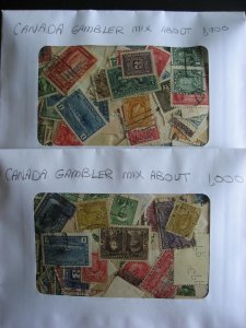 Canada gambler mixture 2000 mostly pre 1950 U heavy duplication, mixed condition