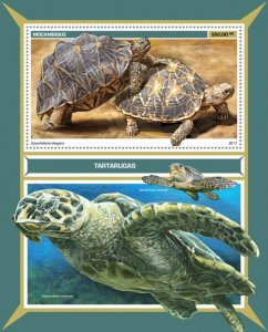 MOZAMBIQUE - 2017 - Tortoises / Turtles - Perf Souv Sheet - Mint Never Hinged