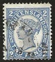 Queensland 133, used.  Type III.  wmk 12.  1907.  (A882)