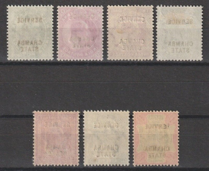 INDIA/CHAMBA 1903/5 SG O22/31 MINT Cat £28