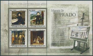 Sao Tome & Principe 2007 MNH Art Stamps Prado Museum Diego Velazquez 4v M/S I