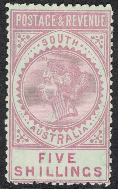 SOUTH AUSTRALIA 1886 QV POSTAGE & REVENUE 5/- PERF 11.5 - 12.5