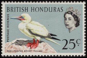 British Honduras 174 - Mint-H - 25c Red-footed Booby (1962) (cv $6.25)