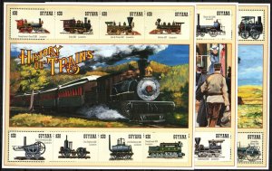 Guyana Stamp 2881-2883  - Locomotives