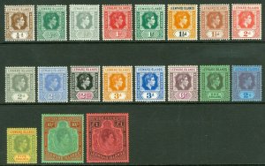 SG 95-114b Leeward Islands set of 19. ¼d-£1. Very fine fresh mint CAT £200