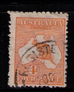 AUSTRALIA Sc# 6 USED VGF Kangaroo & Map 