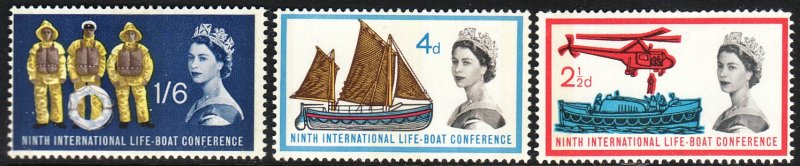 1963 UK GB Great Britain Life Boat Conference MNH Sc# 395p / 397p CV $33.40