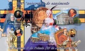 Mozambique - Frederick The Great - 6 Stamp Sheet - 13A-922