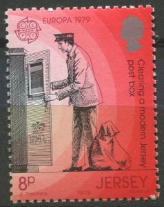 Jersey Sc#203 MNH, 8p red, sil & blk, Europa (C.E.P.T.) 1979 - History of the...