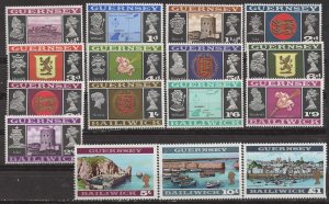 Great Britain-Guernsey # 8-23  First Definitives  (16) Mint NH