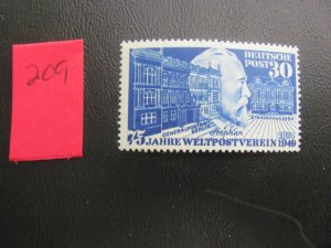 GERMANY 1949 MNH SC 669 SINGLE VF  (209)