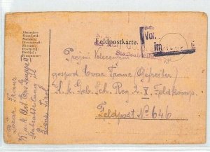 AUSTRIA Tirol WW1 Card ALPINE REGIMENT KuK Feldpost 1918 {samwells-covers}BM321