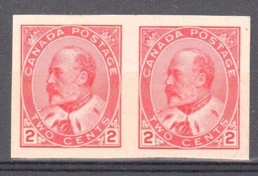 Canada #90A Mint XF OG LH/NH Imperf Pair C$75.00