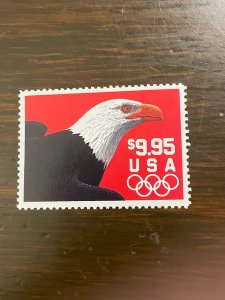 US SC 2541 $9.95 Eagle & Olympic Rings (2), MNH- Superb