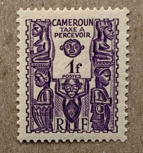 Cameroun 1939 1fr postage due, unused. Scott J21, CV $1.10