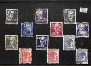 E0062 Germany stamps selection personalities famous people historical figures